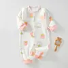 Macacão Bebê Outono Primavera Meninos Meninas Manga Longa Macacão Roupa de Dormir para Bebê Roupa de Casa Ha Clothes Quatro Estações Algodão Puro