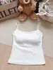 Camisola Básica Listrada Doce e Picante para Mulheres com Bojos Embutidos, Corte Justo, Top Fashion e Versátil