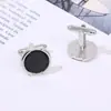 AliExpress Amazon Nuevos Gemelos Redondos de Ónice Negro y Cristal Moda Alto Sentido Traje de Hombre Camisa