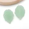 20 Piezas Mixtas de Cuentas Colgantes de Hoja de Vidrio Verde con Agujeros para Decoración de Pasadores DIY Accesorios Vintage