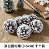 Bola de Pinha de Natal Pinha Natural Decoração Pacote de Material DIY Exibição de Janela Jardim de Infância Artesanal Decoração de Ins