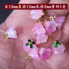 Colgante de Cristal de Lirio del Valle Pulsera DIY Hecha a Mano Accesorios para Colgantes de Collar Flor de Color Degradado Accesorios de Joyería