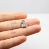 8mm 10mm Aleación Incrustada de Diamantes Corte Liso Abalorios Digitales Señal de Estacionamiento Temporal Collar para Mascotas Accesorios para Pulseras