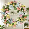 Nuevo Producto de Amazon Transfronterizo: Corona de Tulipán Arcoíris de Primavera Decoración Colgante, Decoraciones de San Valentín y Pascua, Colgante de Puerta