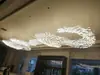 Ingeniería Hotel Vestíbulo Pasillo Club Villa Oficina de Ventas Sala de Estar Forma de Tubo de Luz Artística Creativa Lámpara Colgante Fábrica