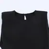 Comercio Exterior Ropa de Mujer 2026 Primavera Nueva Moda Europea y Americana Dobladillo Asimétrico Vestido Corto 2676782 Negro