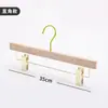 Perchas de madera maciza sin pintar, color madera natural, para tiendas de ropa, adecuadas para pantalones de mujer y hombre adultos, con opción de logo
