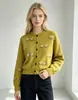 Cárdigan de punto de alpaca con cuello redondo, estilo europeo y americano, transfronterizo, nuevo abrigo suéter de punto suelto para otoño/invierno
