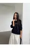 Moletom 6up Estilo Coreano Início do Outono Algodão Puro Normcore 2025 Guangzhou 13 Linhas Novo Solto Estilo Preguiçoso Versátil Feminino 50086