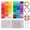 Cuentas de Cubo de Colores de 24 Compartimentos Transfronterizas Cuentas Sueltas Set de Cuentas para Manualidades Cadena para Teléfono Móvil Hecha a Mano Llavero Accesorios