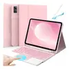 Adequado para Case Protetora de Tablet 2025 Redmi Pad2, Xiaomi Se11 Vermelho com Touchpad, Teclado Bluetooth Retroiluminado