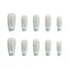 Novas Unhas Postiças Cat-Eye Verde Degradê Usáveis, Unhas Postiças Usáveis Estilo Girly Fashionável Cat-Eye Francês de Alta Qualidade, 30 Peças