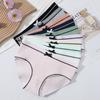 Ropa interior de hilo para mujer de cintura media estilo chica japonesa con lazo, color caramelo, para estudiante de secundaria adolescente, talla grande, Bragas