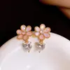 Pendientes de plata de ley S925 estilo coreano de lunares con lazo 2026 nuevos de moda populares versátiles de alta gama hermosos pendientes para mujer