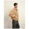 Ouswe Chaqueta de Algodón con Plumas para Hombre de Invierno Falsa de Dos Piezas con Capucha Chaqueta de Algodón para Pareja Marca de Moda Chaqueta Gruesa Holgada Rw193