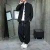 Otoño/Invierno 2026 Nuevo Conjunto Tang de Estilo Chino para Hombre Pana Vintage Holgado Talla Grande Estilo Nacional Conjunto de Dos Piezas
