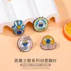 Série Olho do Diabo Insígnia Criativa Olhos de Gota de Óleo Metal Insígnia Criativa Personalizada Fivela de Bolsa Acessórios Peito