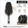 Trenzas de Boxeadora Cola de Caballo Trenzas Falsas Pinza para el Cabello Sintético de Mujer Recogido a Mitad Alto Giro Y2 Trenzas Falsas Cabello Rizado Onda de Agua Falsa