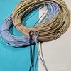 Cordón de cuero de piel de oveja al por mayor de 3 mm a 6 mm, cordón redondo de cuero, cordón de cuero PU sintético, cordón de cuero con núcleo recubierto para accesorios, cinturones, accesorios de bricolaje