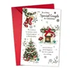 50 Tarjetas Creativas Nuevas de Material para Decoración Navideña con Sobres para Compra Directa Transfronteriza