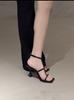 ¡Rosa Nude! Sandalias Abiertas Francesas para Mujer en Verano, Plateadas Elegantes, Tacones Altos Sexy, Tacones de Aguja, Zapatos Romanos de Una Tira