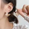 Aretes de Mariposa Leopardo para Mujer Exquisitos Combinables Diseño Nicho Sentido Explosivo Aretes de Mariposa Vintage Aretes Maillard