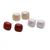 Pendientes de Perla Pequeña Cubo de Azúcar de Plata de Ley 999 Pendientes Rojos Ankora Lujo Accesible Gama Alta Nicho Pendientes Elegantes del Año Animal
