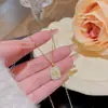 Colar de Aço Titânio Estilo Coreano, Pingente Versátil de Luxo Leve Nicho, Corrente para Clavícula de Temperamento de Verão, Acessórios Não Desbotam para Mulheres