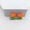 Flor de trompeta flor de tulipán parche de resina accesorios para joyería DIY pegamento cremoso material para carcasa de teléfono móvil venta al por mayor