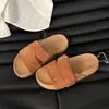 Sandalias de Moda con Suela Gruesa de Una Correa para Mujer 2026 Primavera Nuevo Estilo Outdoor con Tira Cruzada Slip-On Versátiles Sandalias para Mujer