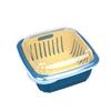 Cesta de drenaje de doble capa para frutas y verduras, caja multifuncional para mantener la frescura en el refrigerador, cesta de lavado para cocina, cesta de almacenamiento de plástico, venta directa de fábrica