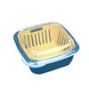 Cesta Escurridora de Doble Capa Caja de Conservación de Frutas para Refrigerador Cesta de Almacenamiento de Plástico Multifuncional Cesta para Lavar Verduras de Cocina Fabricante Venta al por Mayor