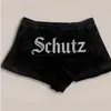 Ropa Sexy de Verano de Moda para Mujer Y2K Harajuku Pantalones Estilo Coreano K-Pop Casual Letra Pedrería Personalizado Shorts de Calle