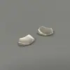 Aretes Geométricos Cepillados para Mujer, Diseño de Nicho con un Toque de Alta Gama, Aretes con Púa de Plata 925, Aretes Vintage para el Trabajo