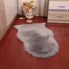 Alfombra de Felpa, Pelo Largo, Felpudo de Forma Irregular, Alfombra para Sala de Estar, Dormitorio, Mesita de Noche, Forma de Lana Artificial
