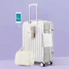 Maleta Multifuncional Nueva y Caliente con Buena Apariencia para Hombres y Mujeres 24 pulgadas Maleta Trolley con Contraseña Maleta de Cuero