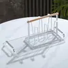 Estante para tazas estilo chino, estante de almacenamiento para tazas, estante colgante para tazas de vidrio, estante para tazas de té boca abajo, estante para vasos de agua de sala de estar