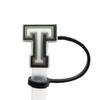 Série de letras pretas transfronteiriça tampa de silicone para poeira de canudo 8/10mm decoração de tampa de poeira de canudo atacado