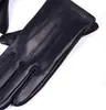 Guantes de Cuero Genuino para Mujer de Estilo Nuevo y Cálido, Talla Grande, Piel de Oveja, Cortavientos y Resistentes al Frío, Guantes de Cuero para Otoño e Invierno, Fábrica