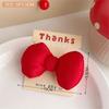 Horquilla con lazo rojo para niña, pinza para flecos que combina con todo, pinza para cola de caballo a la moda, accesorios para el cabello