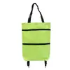 Carrito de Compras Plegable para el Hogar con Ruedas Giratorias, Barra de Tiro que Ahorra Esfuerzo, Bolsa de Tela Impermeable de Gran Capacidad, Carrito de Compras Portátil