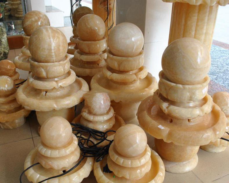 石雕风水球喷泉 室内水转球喷泉定制 70