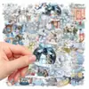 50 Exquisitos Stickers de Acuarela con Temática Invernal Mascotas Transparentes Impermeables Pegatinas de Decoración DIY para Diarios, Fundas de Teléfono y Cuadernos