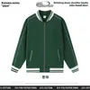 Chaqueta de Béisbol con Cremallera Estilo Retro Americano, Sudadera Holgada, Impresión de Logo Personalizado, Ropa de Trabajo Universitaria, Ropa para Equipo de Negocios