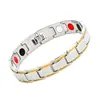Pulseira Magnética Amazon Cross Cobre Antigo Vermelho Três Fileiras Fecho Dobrável Eletrodepositado Escovado Pulseira Liga de Zinco Joias Masculinas