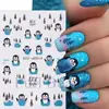 Belleza Completa Transfronteriza Nuevas Pegatinas para Uñas de Navidad Otoño e Invierno Dibujos Animados Alce Forma de Corazón Pingüino Pegatinas para Uñas