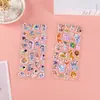 Pegatinas 3D de Hibisco Lindas de Dibujos Animados para Niñas Pegatinas 3D de Papel Dorado para Niños Pegatinas Decorativas Creativas para DIY