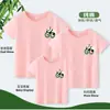 Vestido Especial de Família Camiseta de Algodão de Manga Curta Família de Três Quatro Vestido de Família Camiseta Casual Verão Novo Estilo