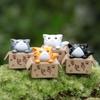 Bolsa de PVC de Desenho Animado para Criar Gatos Paisagismo DIY Enfeites de Suculentas Enfeites de Jardim Micro Paisagem Jardinagem em Vasos Bonecas