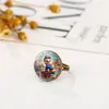 Anillos del Mundial 2026 Estados Unidos, Canadá y México Anillos de Moda Transfronterizos Europeos y Americanos Anillos para Dedos Joyería de Bronce Antiguo Plateado Venta al por Mayor